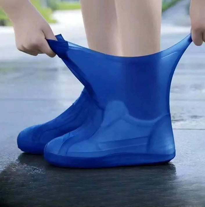 Couvre-chaussures de pluie imperméables réutilisables en Silicone (un paire 1x2)