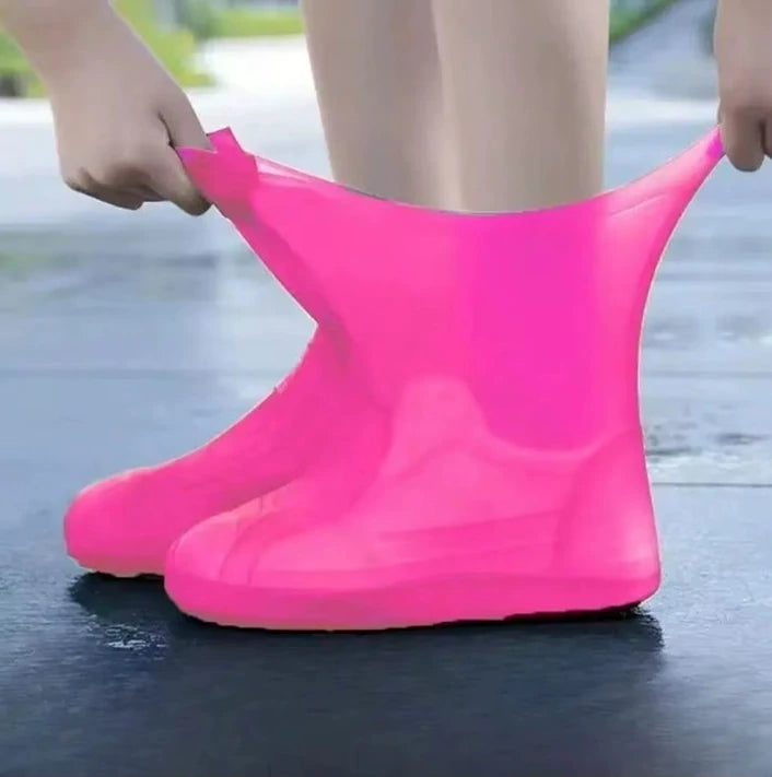 Couvre-chaussures de pluie imperméables réutilisables en Silicone (un paire 1x2)