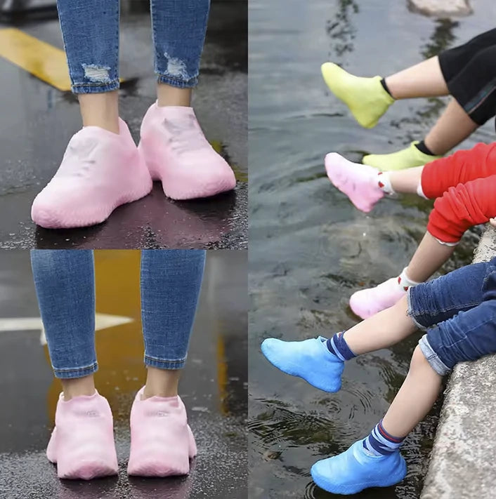 Couvre-chaussures de pluie imperméables réutilisables en Silicone (un paire 1x2)