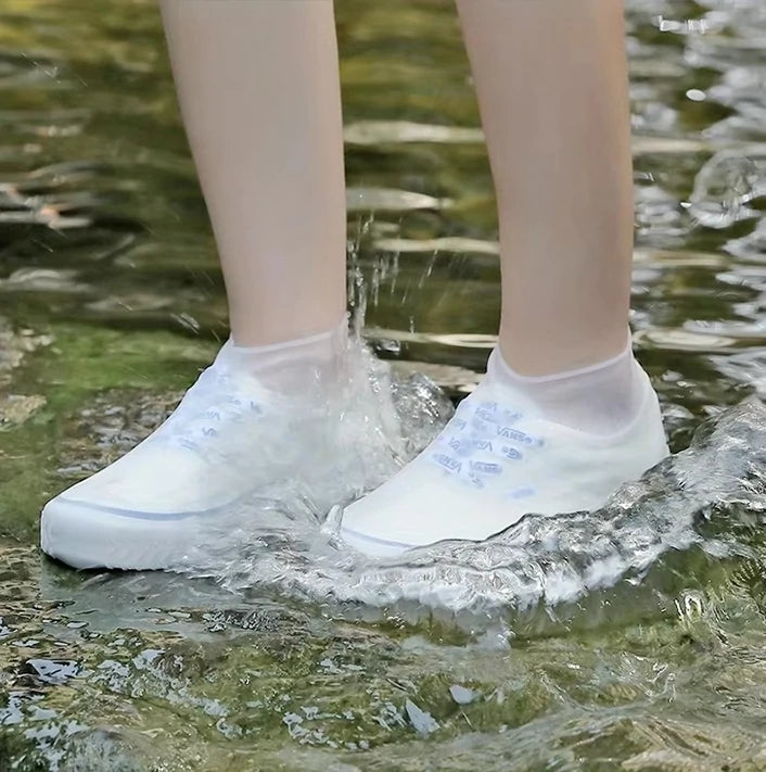 Couvre-chaussures de pluie imperméables réutilisables en Silicone (un paire 1x2)