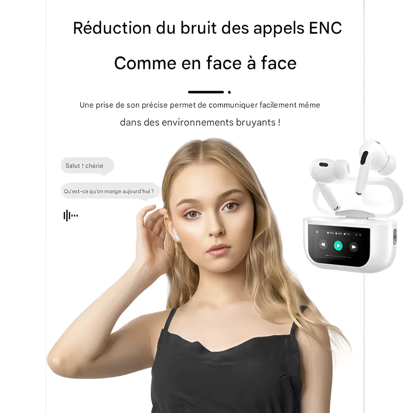 Ecouteur Sans Fil Intelligent A9 Pro/A10 Pro - 12 Fonctionnalités
