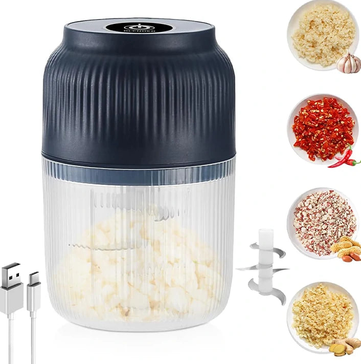 Mini Hachoir à ail et légumes rechargeable - Facile à utiliser et portable
