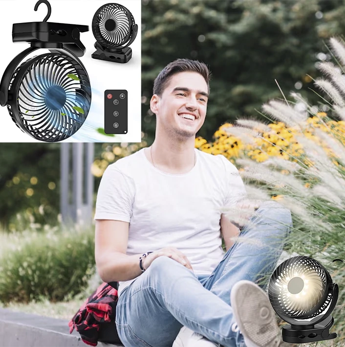 Ventilateur rechargeable à l'air frais- Compact, lumineux et polyvalent