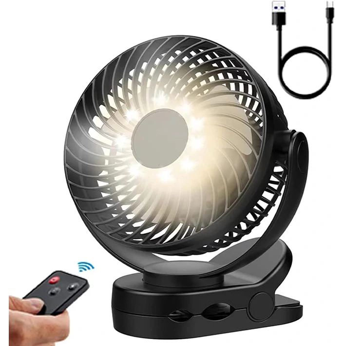 Ventilateur rechargeable à l'air frais- Compact, lumineux et polyvalent