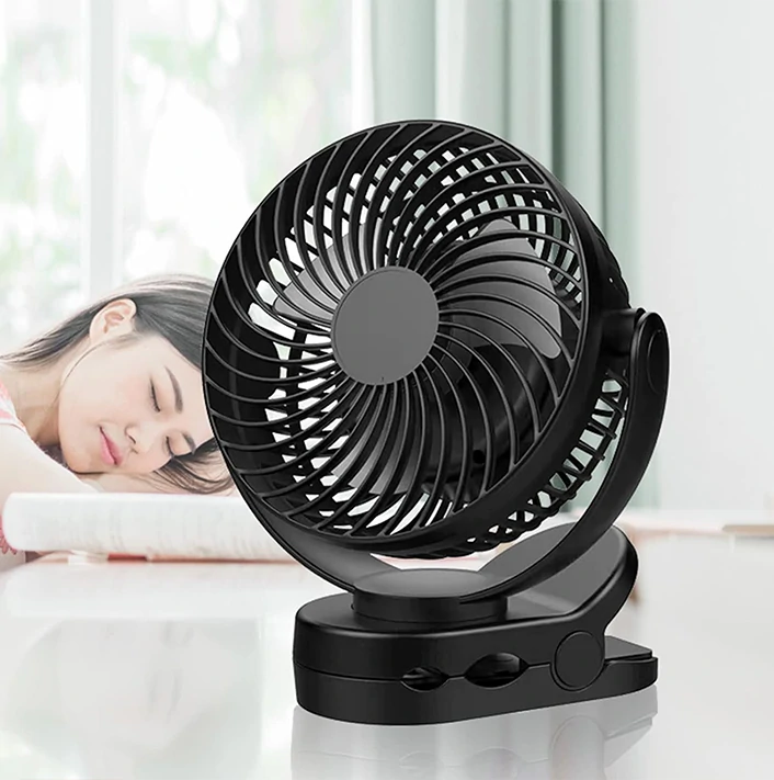 Ventilateur rechargeable à l'air frais- Compact, lumineux et polyvalent