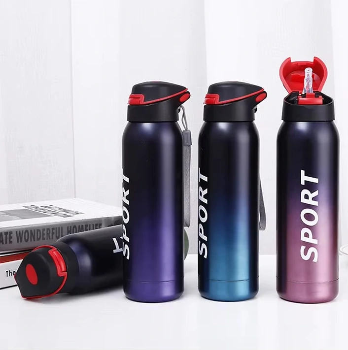 VACCUM CREATIVE EN ACIER INOXYDABLE SPORT - 750ml Garde vos Boissons Chaudes & Fraîches