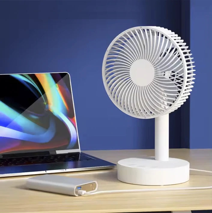 Ventilateur de table rechargeable 6 pouces – Silencieux, compact et polyvalent