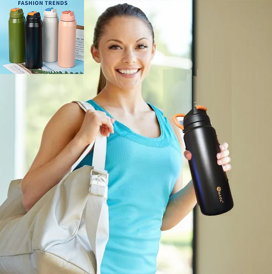 Gourde BAOL pour Bureau ou École avec paille : Garde fraîches et chaud vos boissons - 830ml