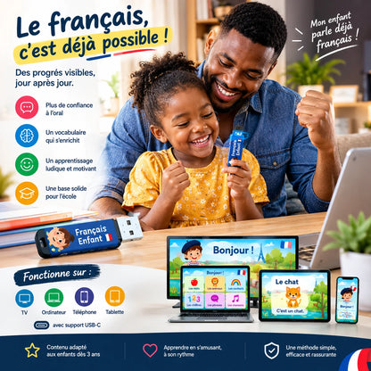 Clé USB Français Enfant – Apprendre en s’amusant dès 3 ans