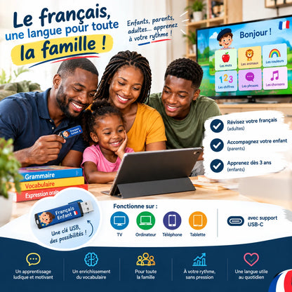 Clé USB Français Enfant – Apprendre en s’amusant dès 3 ans