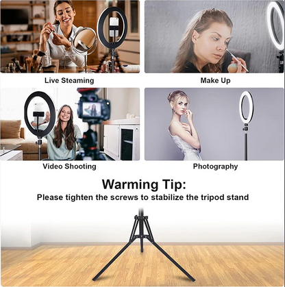 Ring Light Soft LED RGB avec Trepied Long – Lumière flatteuse et colorée pour selfies et vidéos