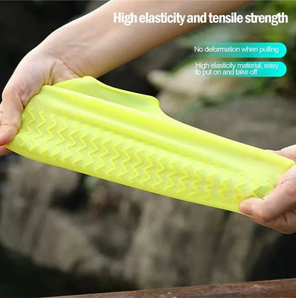Couvre-chaussures de pluie imperméables réutilisables en Silicone (un paire 1x2)