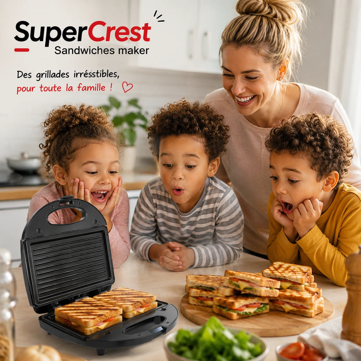 SuperCrest™ - Machine à Grillades rapide - sandwich maker