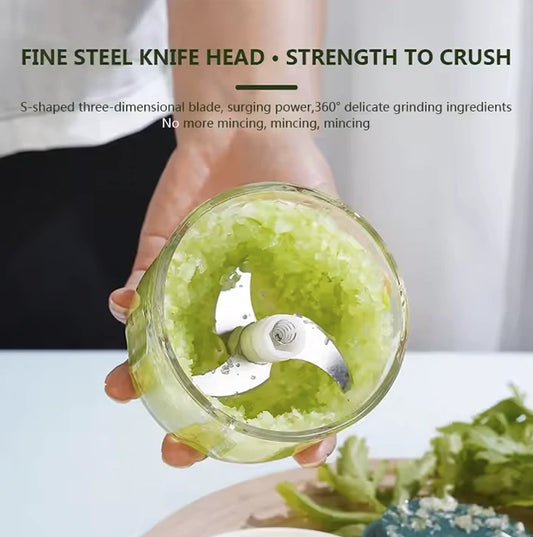 Mini Hachoir à ail et légumes rechargeable - Facile à utiliser et portable