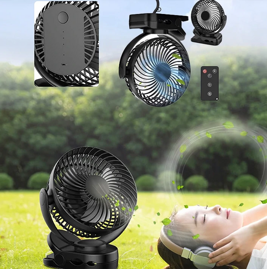 Ventilateur rechargeable à l'air frais- Compact, lumineux et polyvalent
