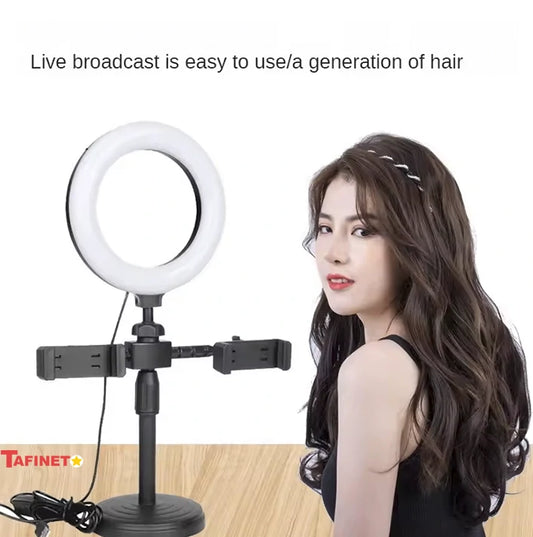 Trépied Double Support Rings Lights pour Selfie et Live Streaming